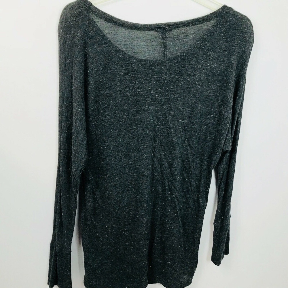 Splendid Anthro XS Gray Sparkle Jersey Top Dolman - Picture 4 of 5